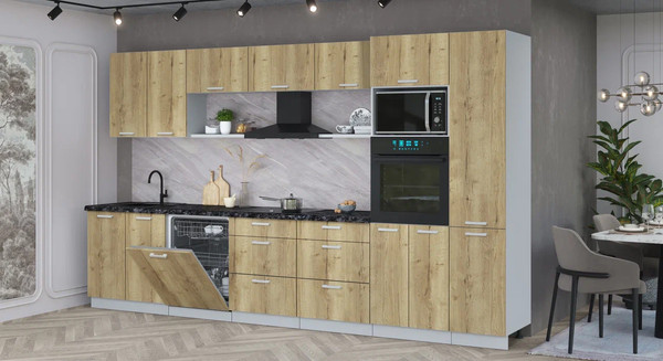 Кухонный гарнитур Интерлиния Мила Лайт 3.6-ПМ1 