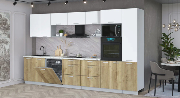 Кухонный гарнитур Интерлиния Мила Лайт 3.6-ПМ1 