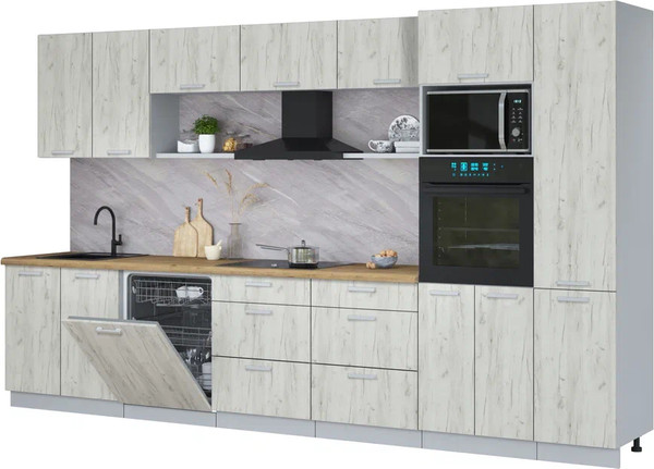 Кухонный гарнитур Интерлиния Мила Лайт 3.6-ПМ1  - фото