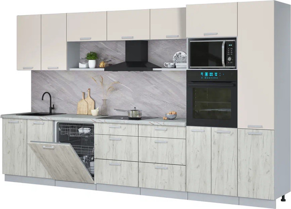 Кухонный гарнитур Интерлиния Мила Лайт 3.6-ПМ1  - фото