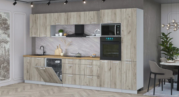 Кухонный гарнитур Интерлиния Мила Лайт 3.6-ПМ1 