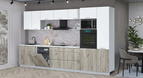 Кухонный гарнитур Интерлиния Мила Лайт 3.6-ПМ1 