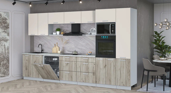 Кухонный гарнитур Интерлиния Мила Лайт 3.6-ПМ1 