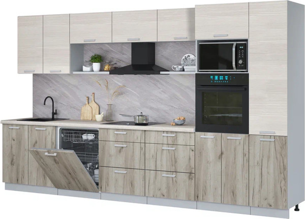 Кухонный гарнитур Интерлиния Мила Лайт 3.6-ПМ1  - фото