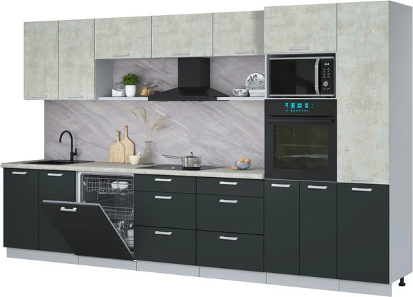 Кухонный гарнитур Интерлиния Мила Лайт 3.6-ПМ1  - фото