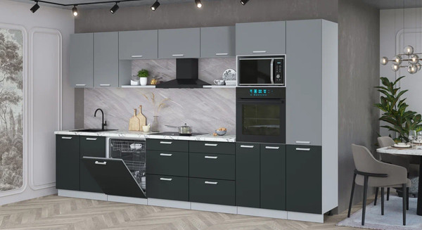 Кухонный гарнитур Интерлиния Мила Лайт 3.6-ПМ1 