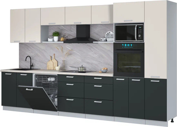 Кухонный гарнитур Интерлиния Мила Лайт 3.6-ПМ1  - фото
