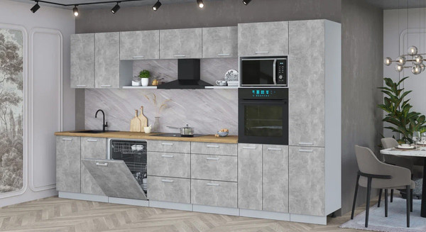 Кухонный гарнитур Интерлиния Мила Лайт 3.6-ПМ1 