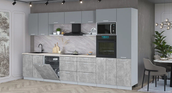 Кухонный гарнитур Интерлиния Мила Лайт 3.6-ПМ1 