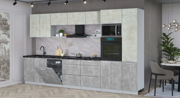 Кухонный гарнитур Интерлиния Мила Лайт 3.6-ПМ1