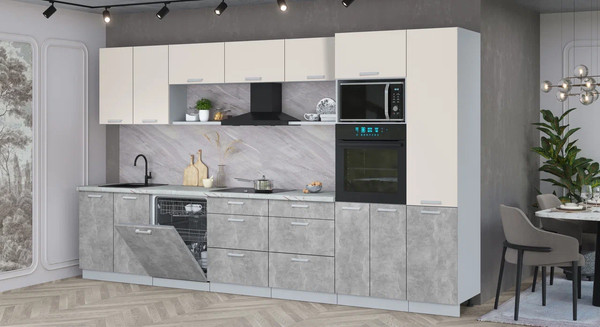 Кухонный гарнитур Интерлиния Мила Лайт 3.6-ПМ1 