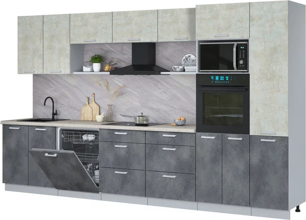 Кухонный гарнитур Интерлиния Мила Лайт 3.6-ПМ1  - фото