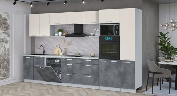 Кухонный гарнитур Интерлиния Мила Лайт 3.6-ПМ1 