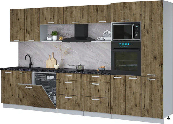 Кухонный гарнитур Интерлиния Мила Лайт 3.6-ПМ1  - фото