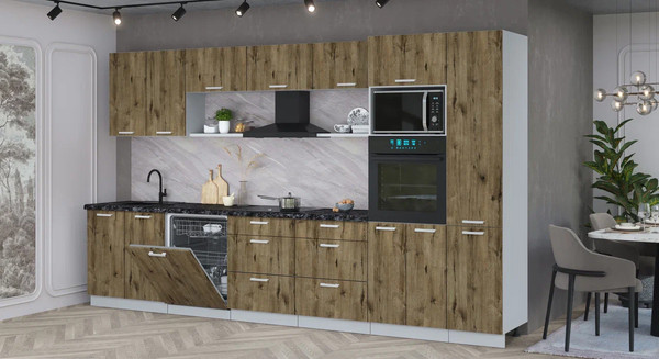 Кухонный гарнитур Интерлиния Мила Лайт 3.6-ПМ1 