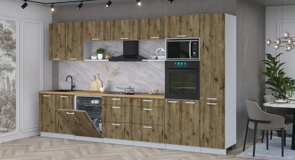 Кухонный гарнитур Интерлиния Мила Лайт 3.6-ПМ1 