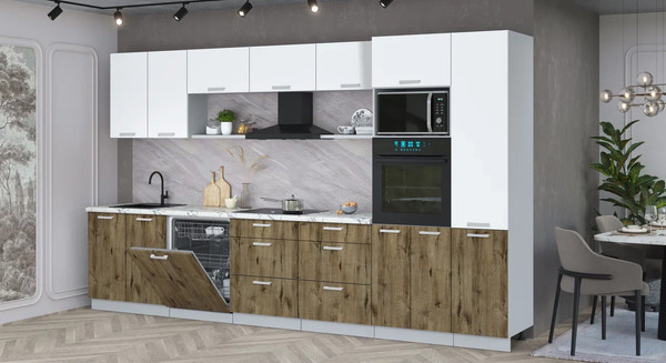 Кухонный гарнитур Интерлиния Мила Лайт 3.6-ПМ1 