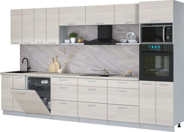 Кухонный гарнитур Интерлиния Мила Лайт 3.6-ПМ1-2  - фото
