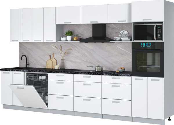 Кухонный гарнитур Интерлиния Мила Лайт 3.6-ПМ1-2  - фото