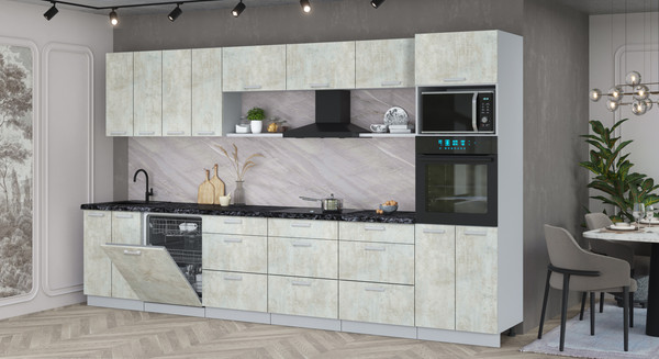 Кухонный гарнитур Интерлиния Мила Лайт 3.6-ПМ1-2 