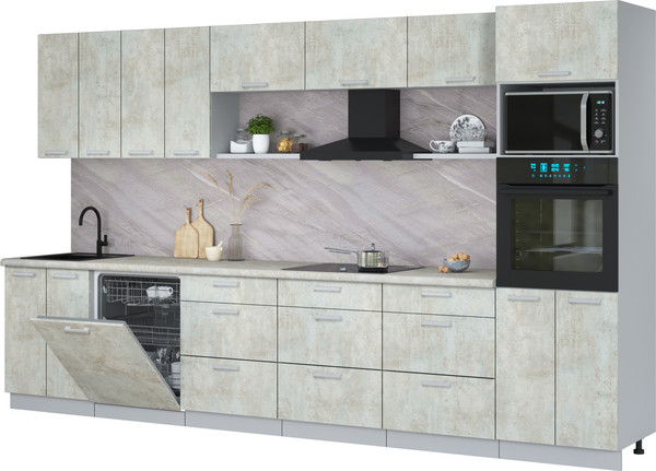 Кухонный гарнитур Интерлиния Мила Лайт 3.6-ПМ1-2  - фото