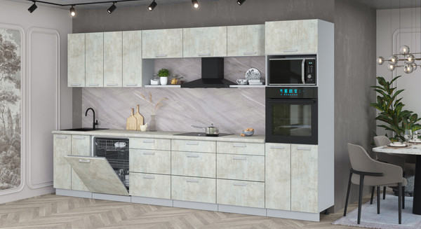 Кухонный гарнитур Интерлиния Мила Лайт 3.6-ПМ1-2 