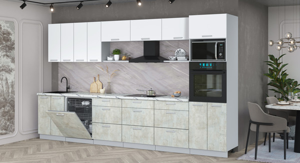 Кухонный гарнитур Интерлиния Мила Лайт 3.6-ПМ1-2 