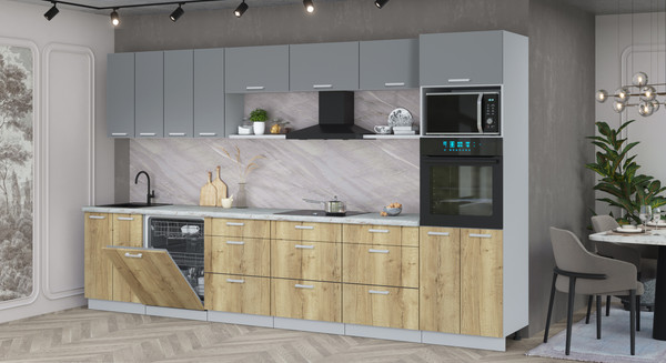 Кухонный гарнитур Интерлиния Мила Лайт 3.6-ПМ1-2 