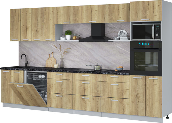 Кухонный гарнитур Интерлиния Мила Лайт 3.6-ПМ1-2  - фото