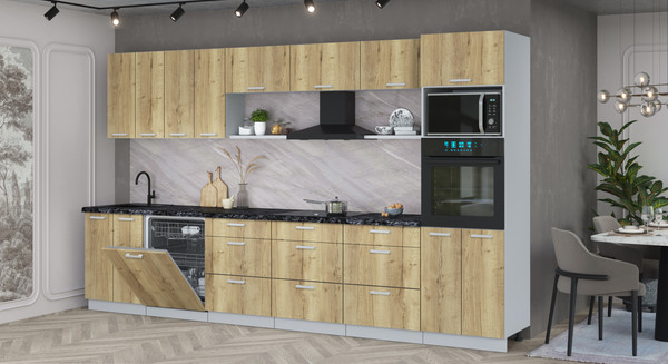 Кухонный гарнитур Интерлиния Мила Лайт 3.6-ПМ1-2 