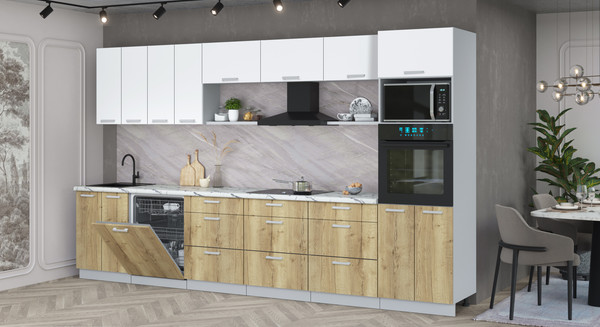 Кухонный гарнитур Интерлиния Мила Лайт 3.6-ПМ1-2