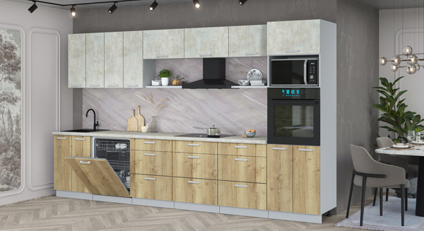 Кухонный гарнитур Интерлиния Мила Лайт 3.6-ПМ1-2