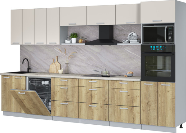 Кухонный гарнитур Интерлиния Мила Лайт 3.6-ПМ1-2  - фото