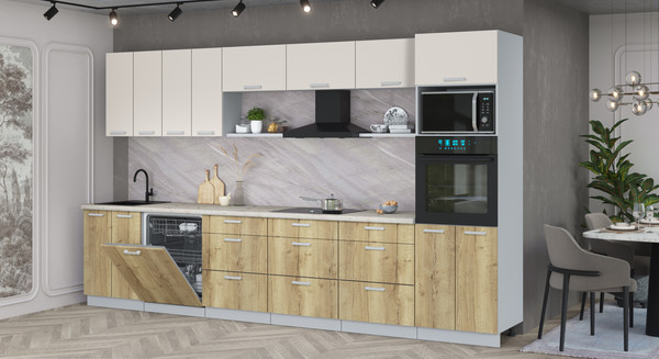 Кухонный гарнитур Интерлиния Мила Лайт 3.6-ПМ1-2 