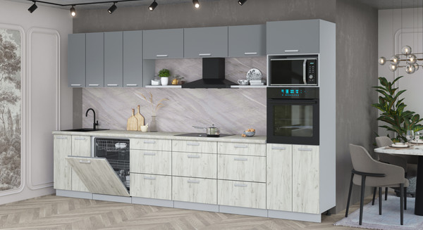 Кухонный гарнитур Интерлиния Мила Лайт 3.6-ПМ1-2 