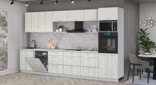 Кухонный гарнитур Интерлиния Мила Лайт 3.6-ПМ1-2 