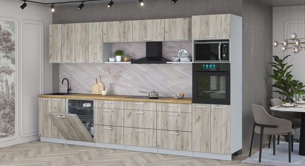 Кухонный гарнитур Интерлиния Мила Лайт 3.6-ПМ1-2 