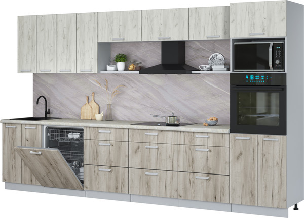 Кухонный гарнитур Интерлиния Мила Лайт 3.6-ПМ1-2  - фото