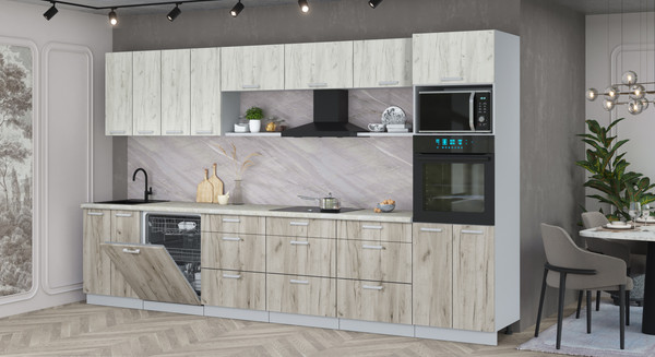 Кухонный гарнитур Интерлиния Мила Лайт 3.6-ПМ1-2 