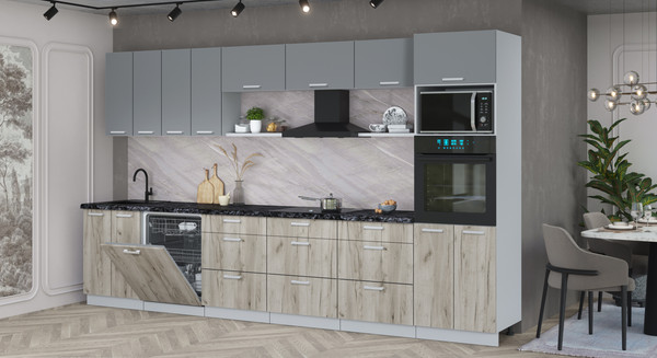 Кухонный гарнитур Интерлиния Мила Лайт 3.6-ПМ1-2 