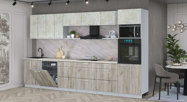 Кухонный гарнитур Интерлиния Мила Лайт 3.6-ПМ1-2 