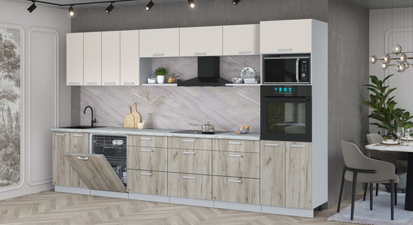 Кухонный гарнитур Интерлиния Мила Лайт 3.6-ПМ1-2 