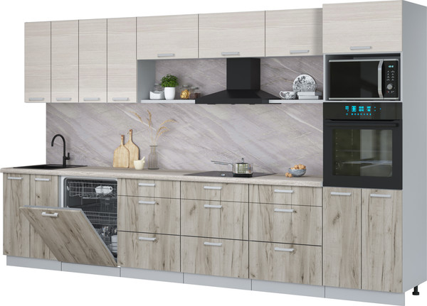 Кухонный гарнитур Интерлиния Мила Лайт 3.6-ПМ1-2 - фото