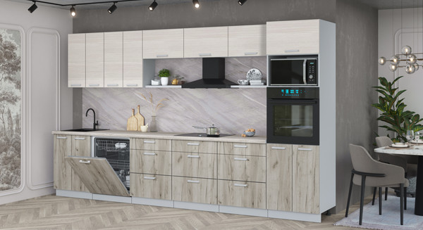 Кухонный гарнитур Интерлиния Мила Лайт 3.6-ПМ1-2