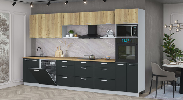 Кухонный гарнитур Интерлиния Мила Лайт 3.6-ПМ1-2 