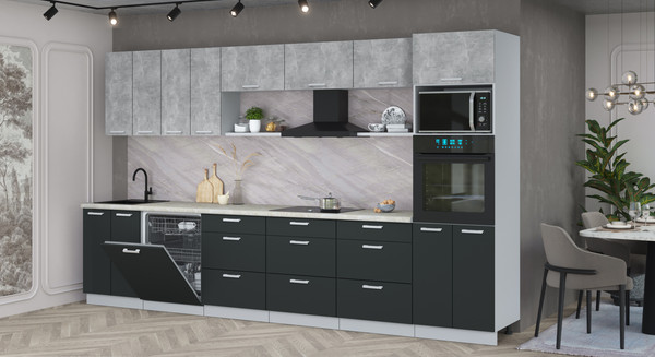 Кухонный гарнитур Интерлиния Мила Лайт 3.6-ПМ1-2 