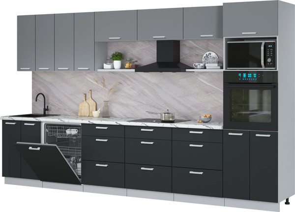 Кухонный гарнитур Интерлиния Мила Лайт 3.6-ПМ1-2  - фото