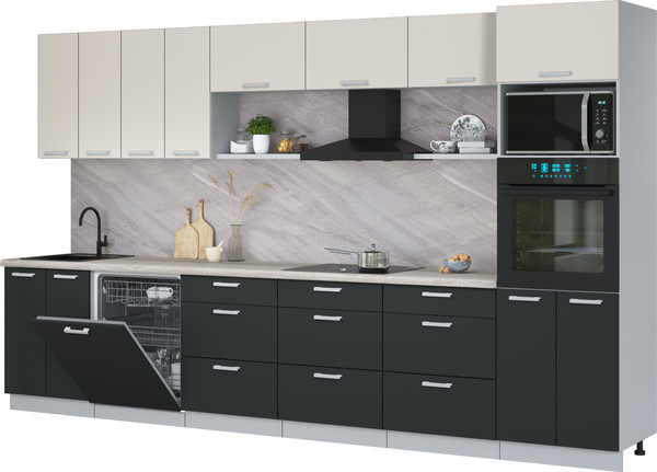 Кухонный гарнитур Интерлиния Мила Лайт 3.6-ПМ1-2  - фото