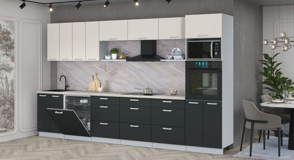 Кухонный гарнитур Интерлиния Мила Лайт 3.6-ПМ1-2 