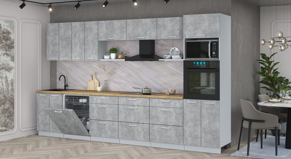 Кухонный гарнитур Интерлиния Мила Лайт 3.6-ПМ1-2